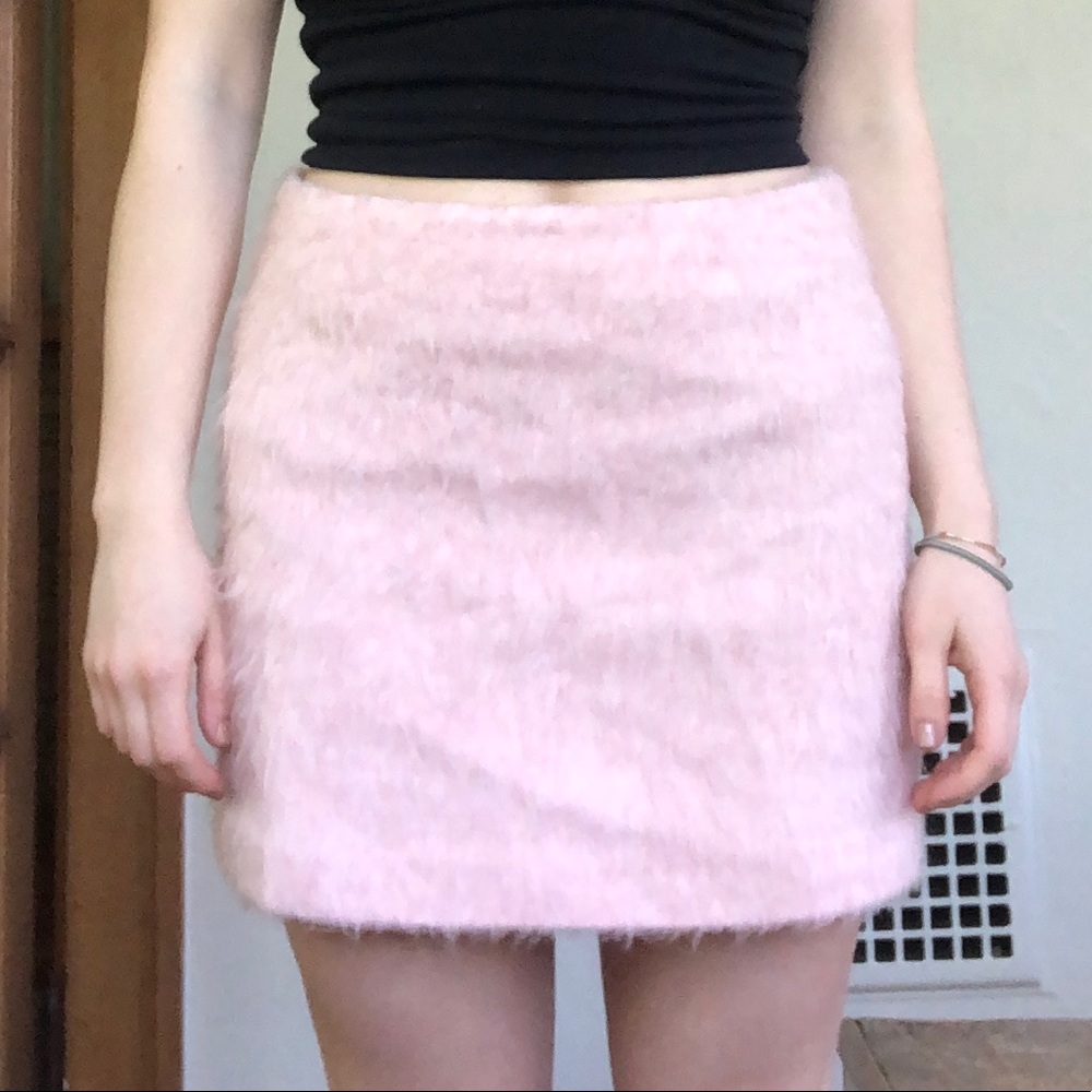 Fluffy pink skirt